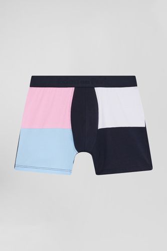 Boxer colorblock en coton stretch rose - Eden Park - Modalova