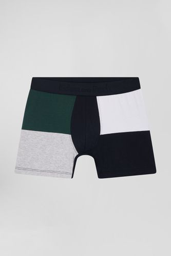 Boxer colorblock en coton stretch vert - Eden Park - Modalova