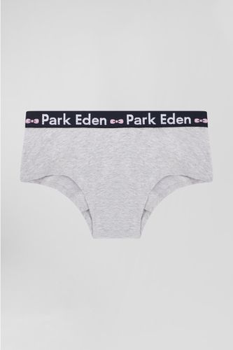 Culotte shorty en coton stretch gris - Eden Park - Modalova