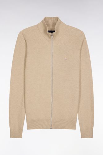 Cardigan Zippé En Laine Et Coton Coupe Droite - Eden Park - Modalova