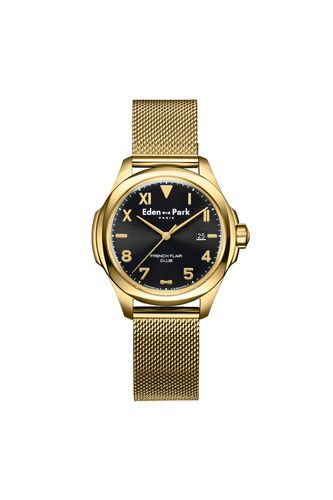 Montre À Quartz Noire Et Dorée - Eden Park - Modalova