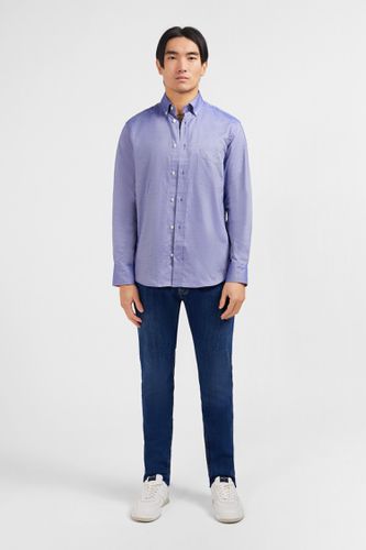 Chemise bleu marine unie en coton - EDEN PARK - Modalova