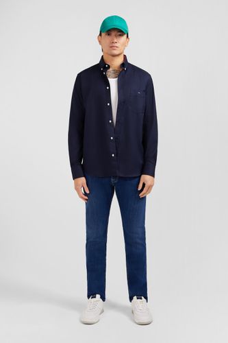 Chemise bleu foncé en twill de coton - EDEN PARK - Modalova