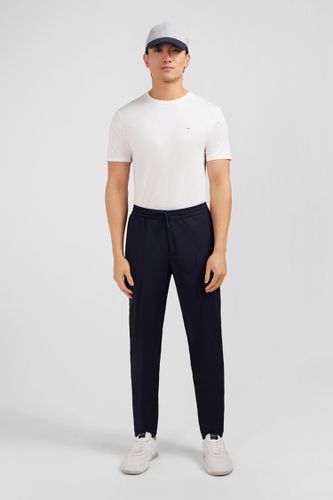 Pantalon taille élastiquée bleu marine - EDEN PARK - Modalova