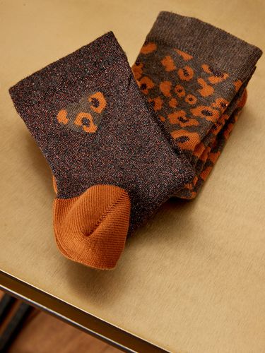 Chaussettes léopard irisées - lot de 2 paires - Cyrillus - Modalova