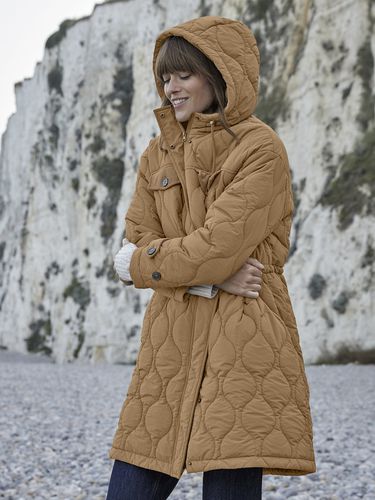 Parka longue matelassée détails velours - Cyrillus - Modalova