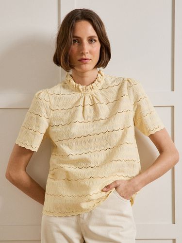 Top broderie anglaise col volanté - Cyrillus - Modalova