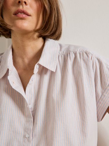 Chemise sans manches coton rayé - Cyrillus - Modalova
