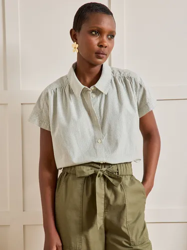 Top femme en seersucker rayé coton - Cyrillus - Modalova