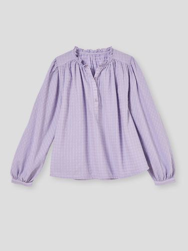 Blouse coton dobby carreaux femme - Cyrillus - Modalova