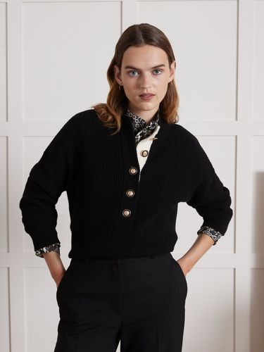 Pull col montant boutonné femme - Cyrillus - Modalova