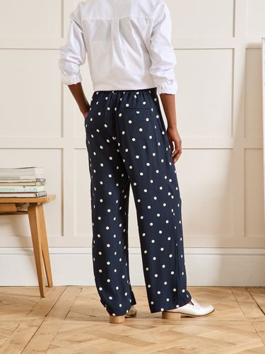 Pantalon large à pinces imprimé pois Léna - Cyrillus - Modalova