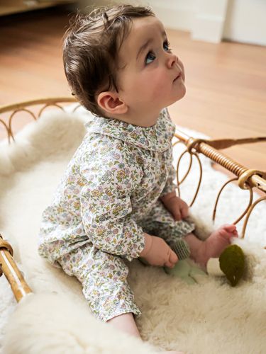 Combinaison Bébé en tissu Liberty - Cyrillus - Modalova