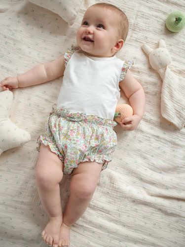 Ensemble T-shirt et bloomer en tissu Liberty Bébé - Cyrillus - Modalova
