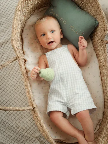 Salopette courte vichy Bébé - Cyrillus - Modalova