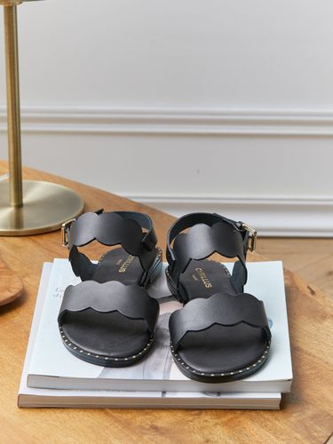 Sandales festonnées cuir femme - Cyrillus - Modalova