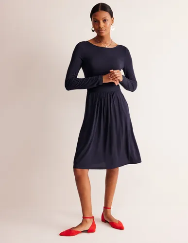Robe Amelie à manches longues- Marine, Petits Pois - Boden - Modalova