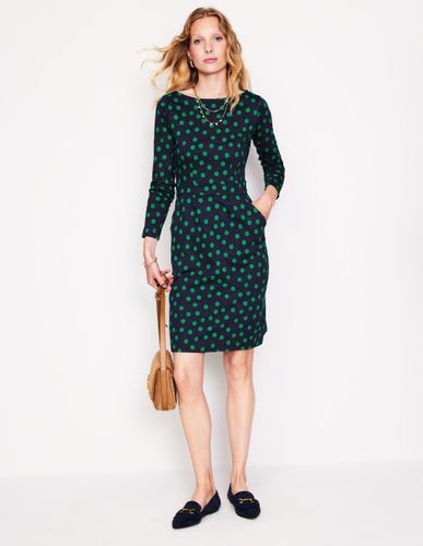 Robe Florrie à manches longues- marine, pois abstraits - Boden - Modalova