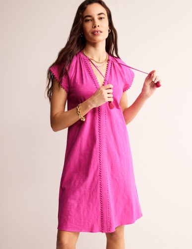 Robe Millie à pompons en coton-Rose - Boden - Modalova