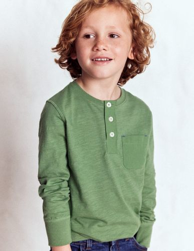 T-shirt à col tunisien pour tous les jours-Vert triton - Boden - Modalova