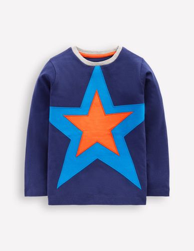 T-shirt à appliqué étoile-Étoile bleu marine universitaire - Boden - Modalova