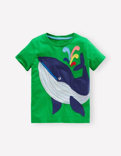 T-shirt zippé à appliqué-Baleine vert printemps - Boden - Modalova