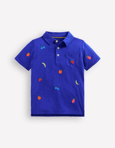 Polo flammé et brodé-Fruits brodés - Boden - Modalova
