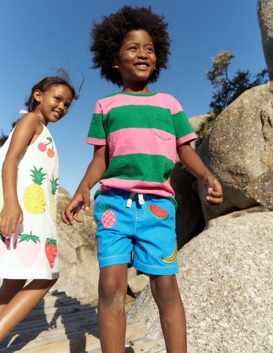 Short en coton à enfiler-Fruits brodés - Boden - Modalova