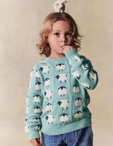 Pull fantaisie-Mouton bleu tourmaline - Boden - Modalova
