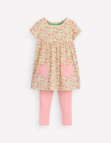Ensemble avec tunique à manches courtes imprimée-Motif Summer Flowerbed multi - Boden - Modalova