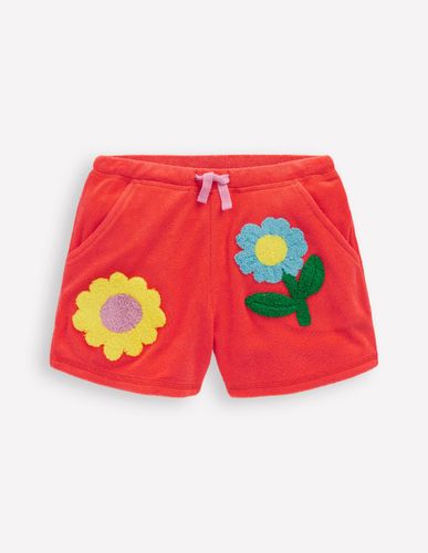 Short imprimé en éponge-Fleurs orange corail - Boden - Modalova