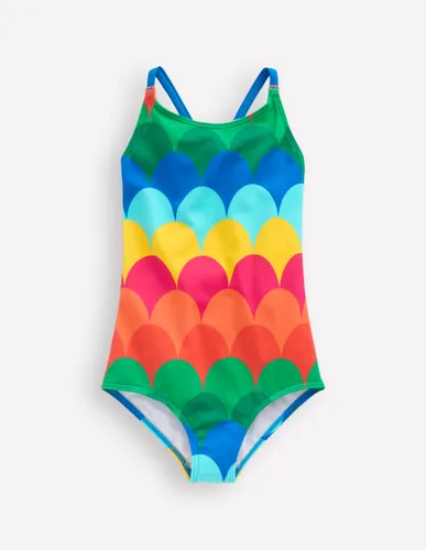 Maillot de bain Selena à bretelles arc-en-ciel-Rayé festonné multi - Boden - Modalova