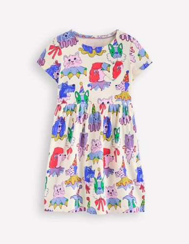 Lustiges Jerseykleid mit Herztasche-Weiches Naturweiß Haustierparade - Boden - Modalova