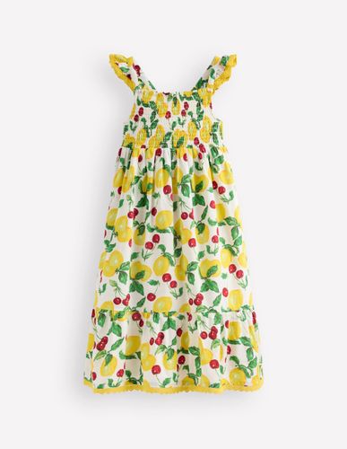 Robe d'été longue Luella volantée-Citrons et cerises ivoire - Boden - Modalova