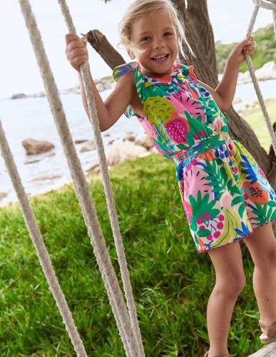 Combishort à pompons Ciara en jersey-Fruit tropical multi - Boden - Modalova