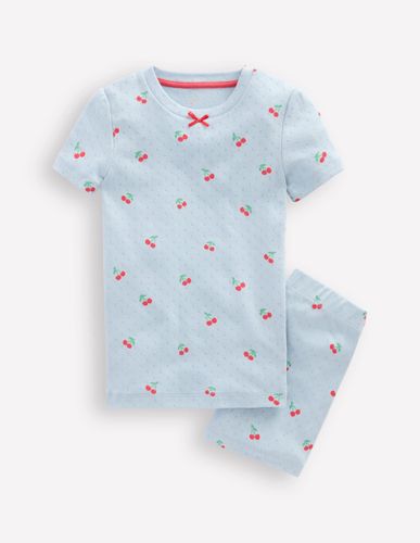 Pyjama douillet en pointelle-Cerises bleu brumeux - Boden - Modalova