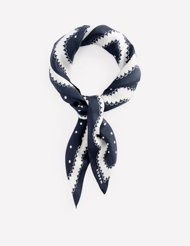 Foulard carré en soie-Pois peints - Boden - Modalova