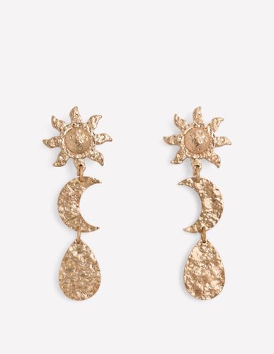Boucles d'oreilles à motif martelé-Doré - Boden - Modalova