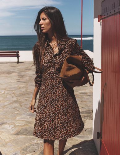 Robe-chemise courte en jersey Orla-Motif Cheetah Pop - Boden - Modalova