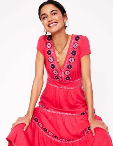 Robe midi Eloise brodée-Rose camélia - Boden - Modalova