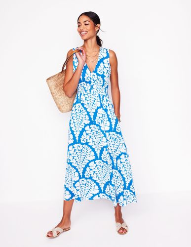 Robe longue Paloma en jersey-Bleu céruléen, motif Blossomy - Boden - Modalova