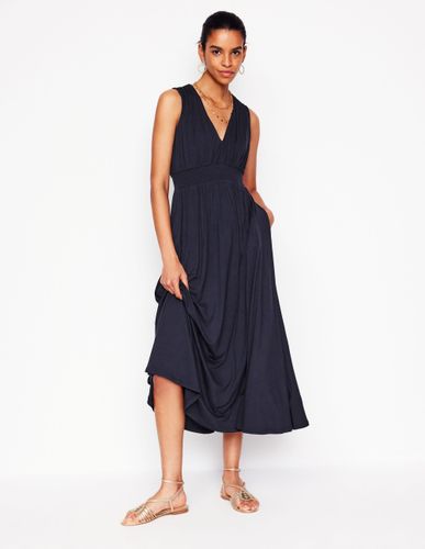 Robe longue Paloma en jersey-Bleu Marine - Boden - Modalova