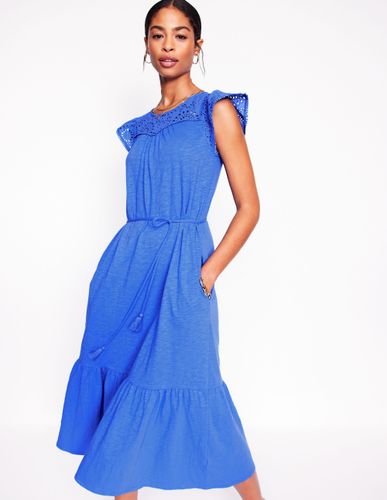 Robe midi Juliet à broderie anglaise-Bleu galerie - Boden - Modalova