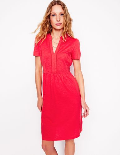 Robe Naomi à manches courtes-Motif floral rouge - Boden - Modalova