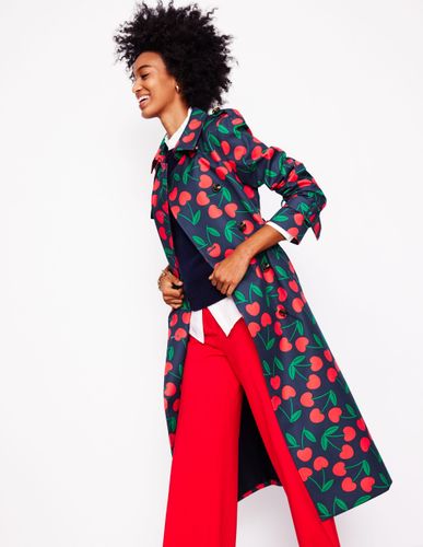 Trench Cheltenham-Bleu marine foncé, cerises éparpillées - Boden - Modalova