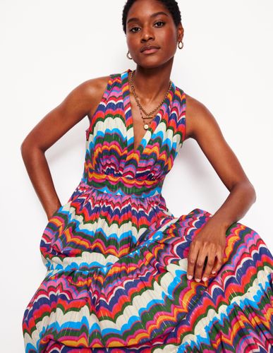 Robe longue Serena en coton à nouer-Multi, motif Abstract Wave - Boden - Modalova