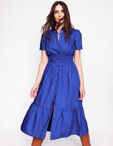 Robe-chemise Jane à smocks-Bleu vif - Boden - Modalova