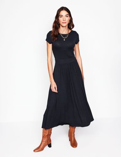 Robe midi Melanie en jersey-Noir - Boden - Modalova