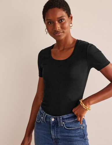 T-shirt essentiel en jersey-Noir - Boden - Modalova