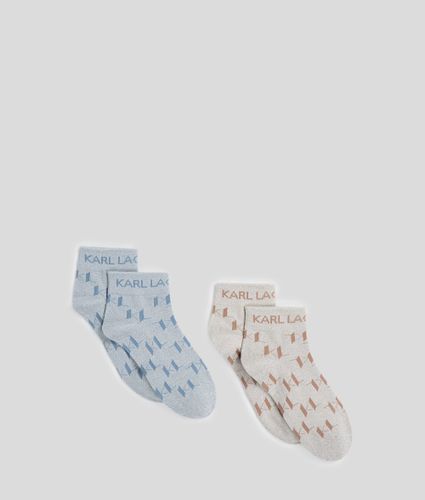 Chaussettes Courtes K/monogram - 2-pack, , -, Taille: One Size - Karl Lagerfeld - Modalova